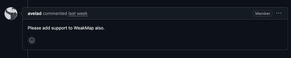 WeakMap 지원 요청