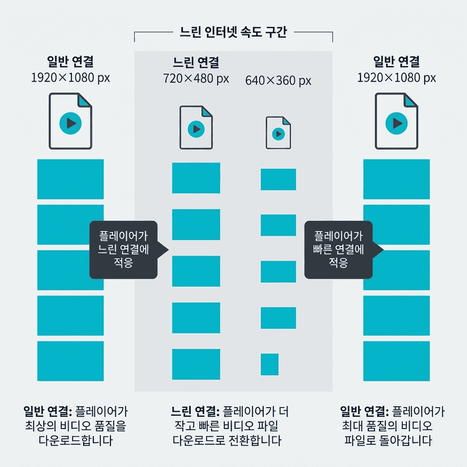 네트워크 상태에 따른 ABR 화질 적응