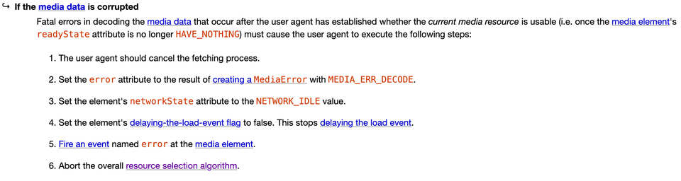 MediaError code 3 - MEDIA_ERR_DECODE
