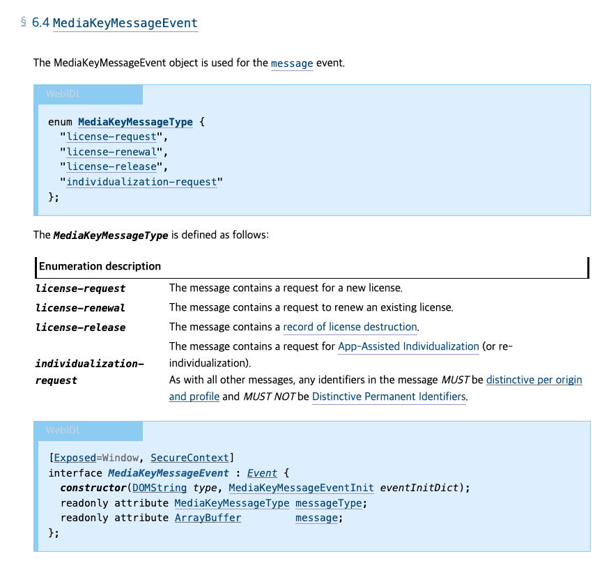 W3C MediaKeyMessageType